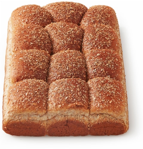 Bakery Fresh Goodness Wheat Dinner Rolls Perspective: front