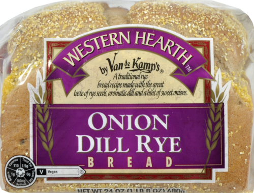 Van de Kamp's® Western Hearth™ Onion Dill Rye Bread Perspective: front