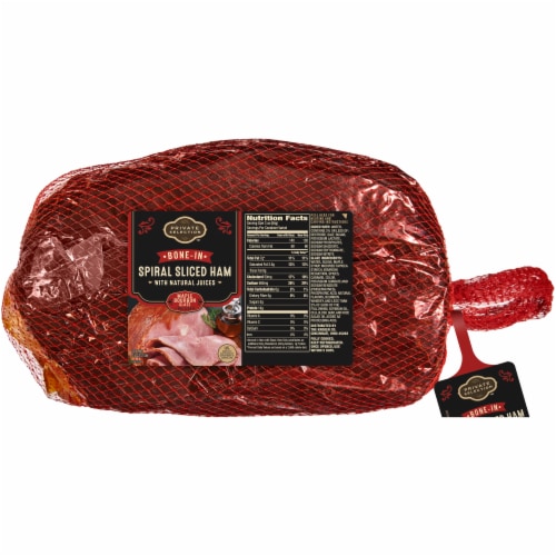 Private Selection™ Maple Bourbon Glaze Bone-In Spiral Sliced Ham Perspective: front