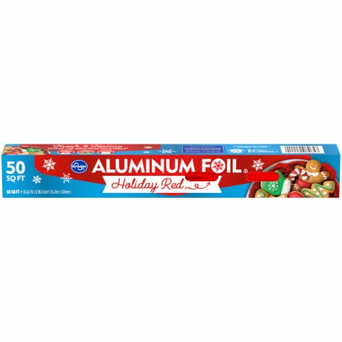 Kroger® Holiday Red Aluminum Foil, 50 sq ft Kroger