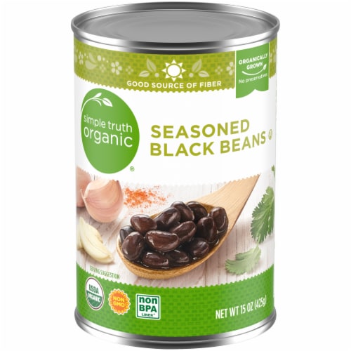 Simple Truth Organic® Seasoned Black Beans Perspective: front