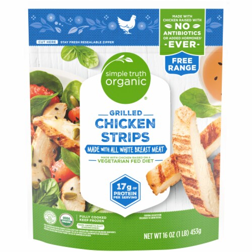 Simple Truth Organic® Frozen Grilled Chicken Strips Perspective: front