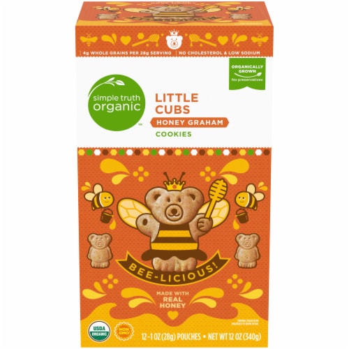 Simple Truth Organic™ Little Cubs Honey Graham Cookies Perspective: front