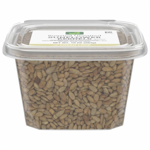 Kroger Natural Leaf Roasted Unsalted Sunflower Kernels Perspective: front