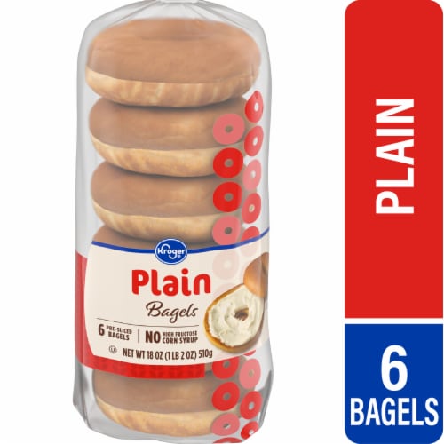 Kroger® Plain Bagels, 6 ct / 18 oz - Fry’s Food Stores