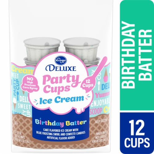 Kroger® Deluxe Birthday Batter Ice Cream Party Cups Perspective: front