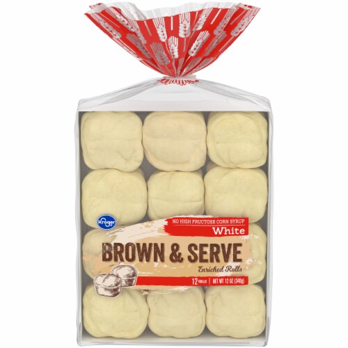 Kroger® White Brown And Serve Enriched Dinner Rolls Perspective: front