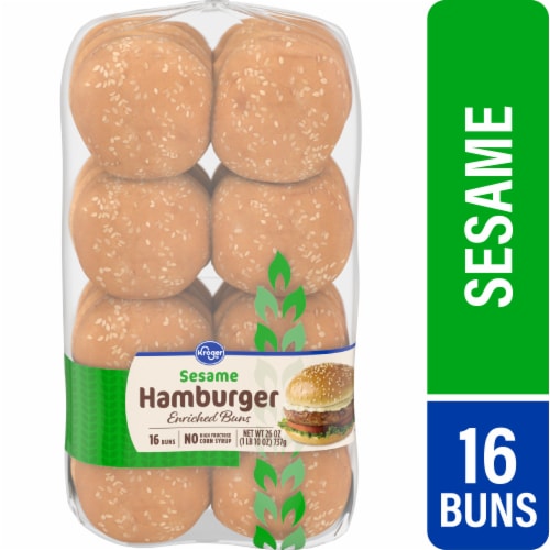 Kroger® Sesame Hamburger Buns Perspective: front