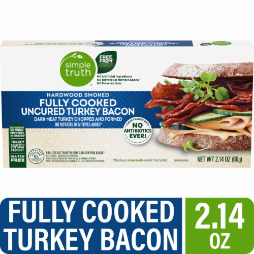 Simple Truth® Hardwood Smoked Fully Cooked Uncured Turkey Bacon Perspective: front