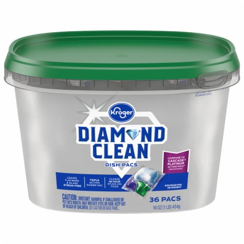 Kroger® Diamond Clean Dishwasher Detergent Pacs Perspective: front