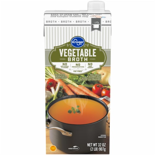 Kroger® Fat Free Vegetable Broth Perspective: front