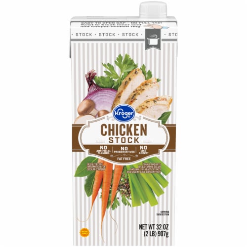 Kroger® Fat Free Chicken Stock Perspective: front