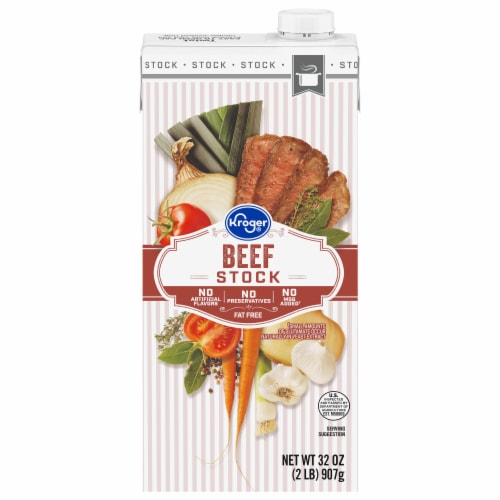 Kroger® Fat Free Beef Stock Perspective: front