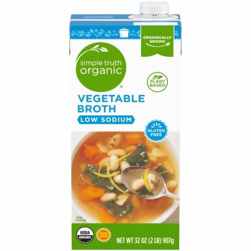 Pacific Foods Organic Vegetable Broth Low Sodium -- 32 fl oz Pack of 2 