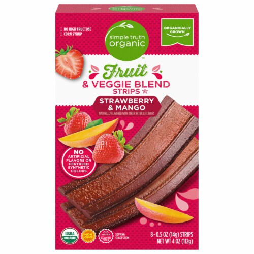 Simple Truth™ Organic Strawberry & Mango Strips Perspective: front