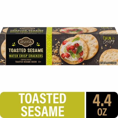 Private Selection® Toasted Sesame Water Crisp Crackers Perspective: front