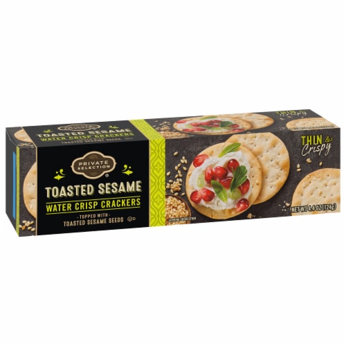 Private Selection® Toasted Sesame Water Crisp Crackers Perspective: front