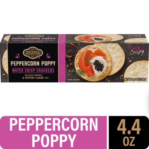 Private Selection® Peppercorn Poppy Water Crisp Crackers Perspective: front