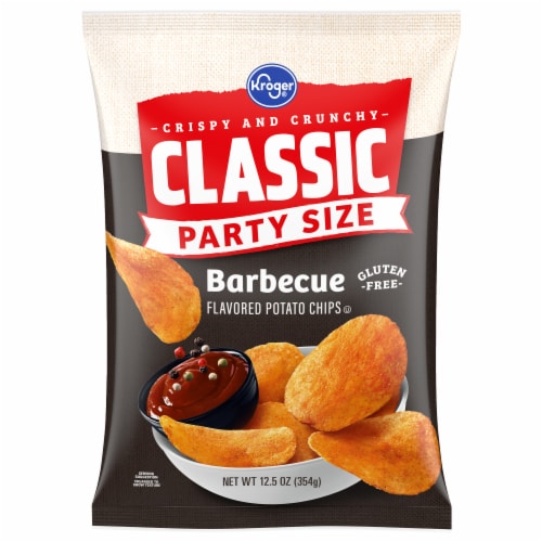 Kroger® Party Size BBQ Potato Chips Perspective: front