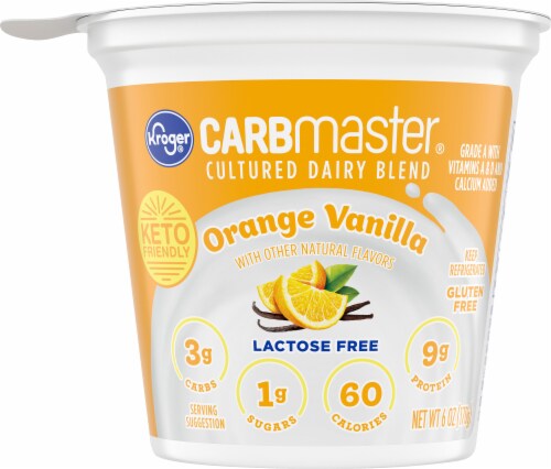 Kroger CARBmaster Orange Vanilla Lowfat Yogurt Cup 6 Oz Kroger
