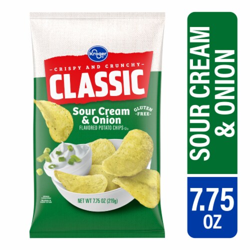 Kroger® Sour Cream and Onion Potato Chips Perspective: front