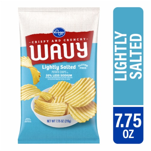 Kroger® Lightly Salted Wavy Potato Chips Perspective: front