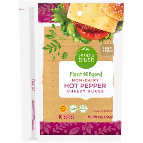 Simple Truth™ Plant-Based Dairy Free Hot Pepper Sliced Cheese Perspective: front