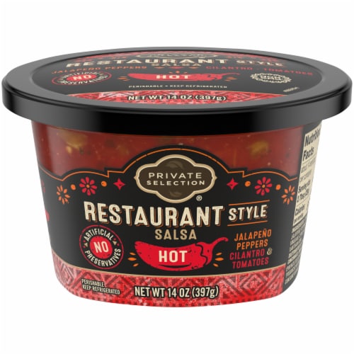 Private Selection® Hot Restaurant Style Salsa Perspective: front