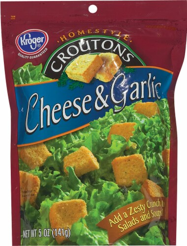 Kroger®  Cheese & Garlic Croutons Perspective: front