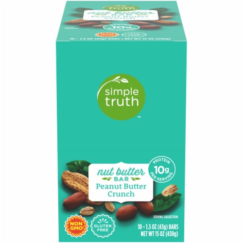 Simple Truth™ Peanut Butter Crunch Nut Butter Bar Perspective: front