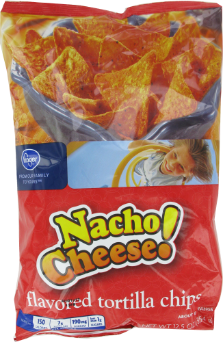 Kroger® Nacho Cheese Flavored Tortilla Chips Perspective: front