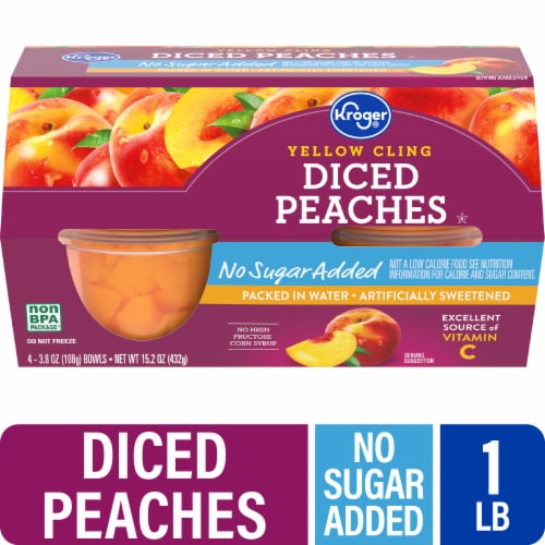 Kroger® Diced Peaches with Splenda Fruit Cups Perspective: front