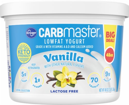 Kroger Carbmaster Vanilla Low Fat Yogurt Tub, 48 oz - Kroger