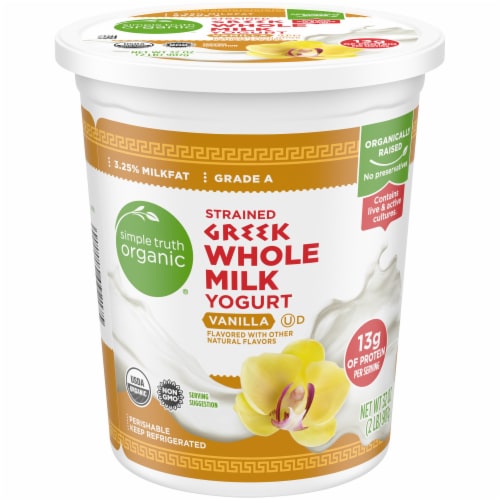 Great Value Greek Vanilla Nonfat Yogurt, 32 oz Tub (Plastic Container)