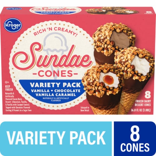 Drumstick Variety Pack Ice Cream Cones, 8 ct