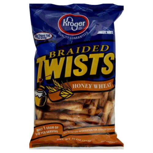 Kroger® Honey Wheat Braided Twists Pretzels Perspective: front