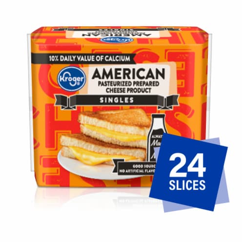 Kroger® Singles American Sliced Cheese Perspective: front