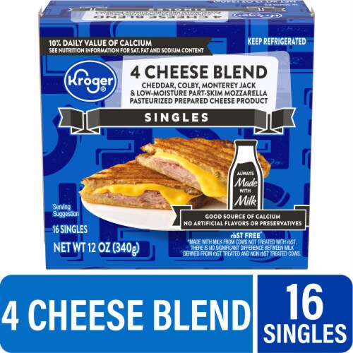 Kroger® Singles 4 Cheese Blend Sliced Cheese Perspective: front