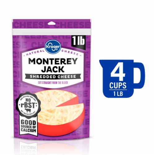 Kroger® Monterey Jack Shredded Cheese Perspective: front
