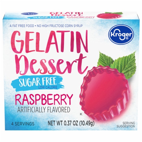 Kroger® Sugar Free Raspberry Gelatin Dessert Mix Perspective: front
