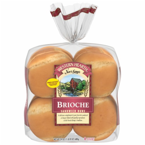 Western Hearth® Brioche Sandwich Buns Perspective: front