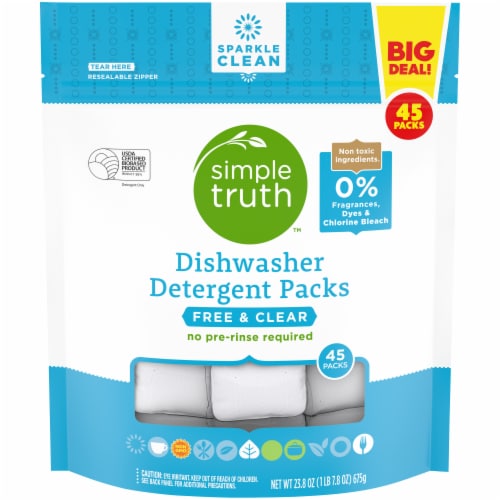 Simple Truth™ Free & Clear Dishwasher Detergent Packs Perspective: front