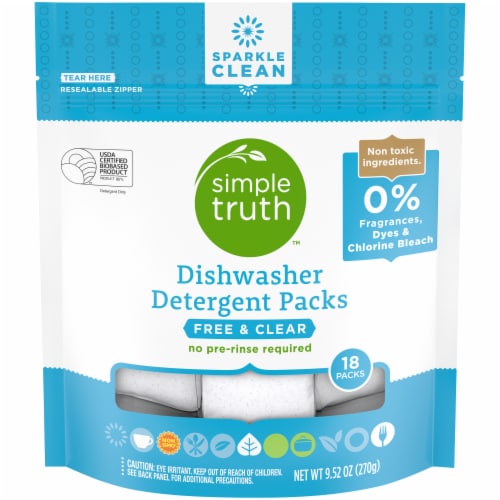 Simple Truth™ Free & Clear Dishwasher Detergent Packs Perspective: front
