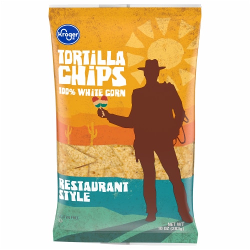 Kroger® 100% White Corn Restaurant Style Tortilla Chips Perspective: front