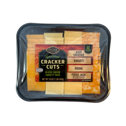 Private Selection™ Gourmet Cracker Cuts Sliced Cheese Variety Pack Perspective: front