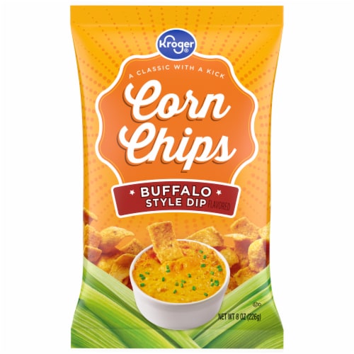 Kroger® Buffalo Dip Corn Chips Perspective: front