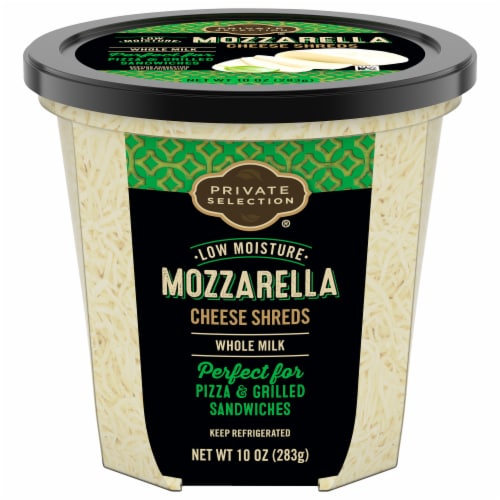 Private Selection® Whole Milk Mozzarella Shredded Cheese Perspective: front