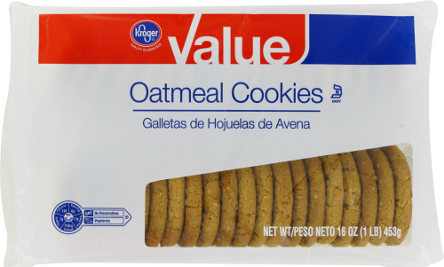 Kroger®  Value Oatmeal Cookies Perspective: front