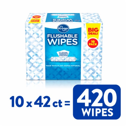 Kroger® Flushable Wipes BIG DEAL! Perspective: front
