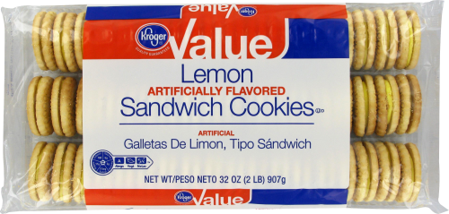 Kroger® Value Lemon Sandwich Cookies Perspective: front